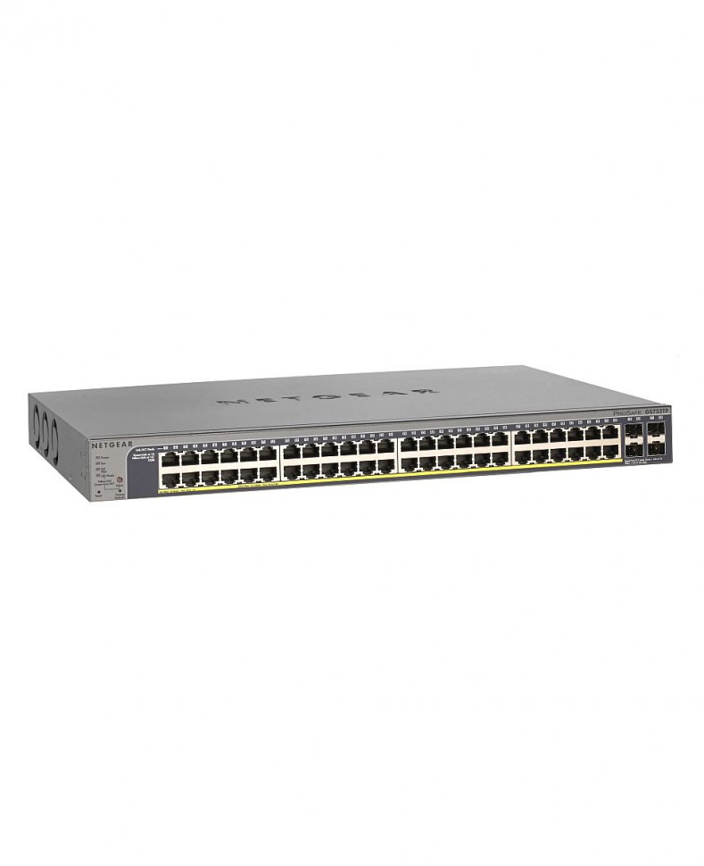 Управляемый гигабитный коммутатор NETGEAR GS752TP с 48 портами 10/100/1000Base-T с поддержкой PoE и 4 SFP портами