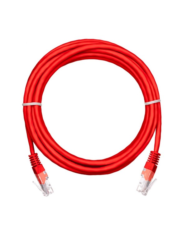 Патч-корд NETLAN UTP 5e кат. медь 0,5 м красный