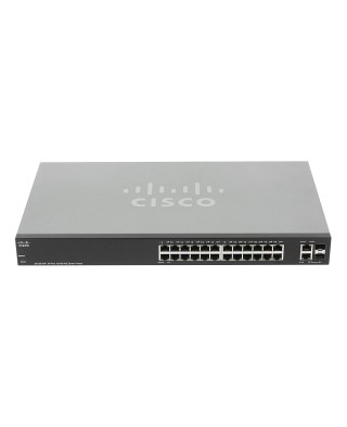 Коммутатор управляемый Cisco SF220-24P 24x10/100Base-T PoE / 2xCombo 1000Base-T/SFP Ports