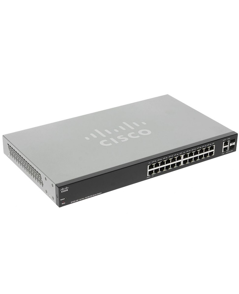 Коммутатор управляемый Cisco SF220-24P 24x10/100Base-T PoE / 2xCombo 1000Base-T/SFP Ports