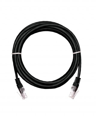 Патч-корд NETLAN UTP 5e кат. медь 0,5 м черный