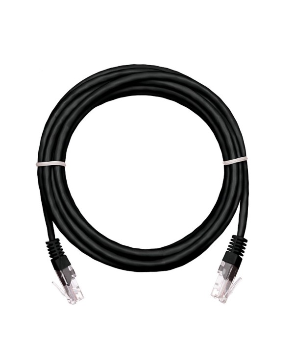 Патч-корд NETLAN UTP 5e кат. медь 0,5 м черный