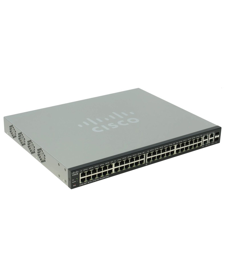 Коммутатор управляемый Cisco SF300-48PP 48x10/100Base-T PoE+/2x1000Base-T/2xCombo 1000Base-T/SFP Ports