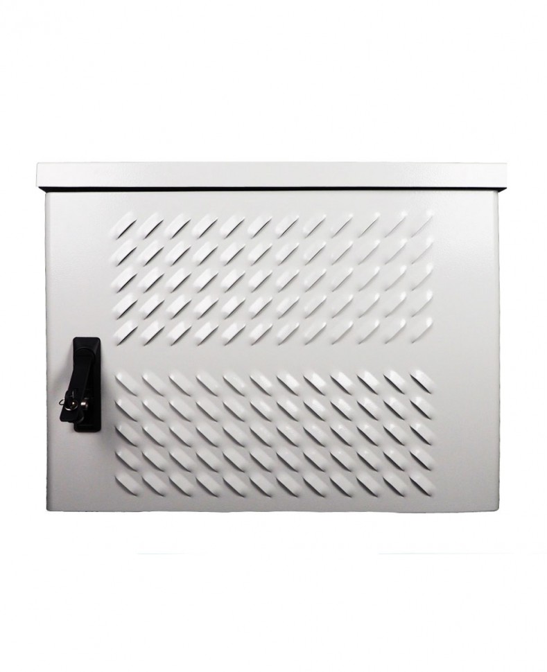 Шкаф уличный всепогодный настенный 12U (Ш600 × Г500), передняя дверь вентилируемая