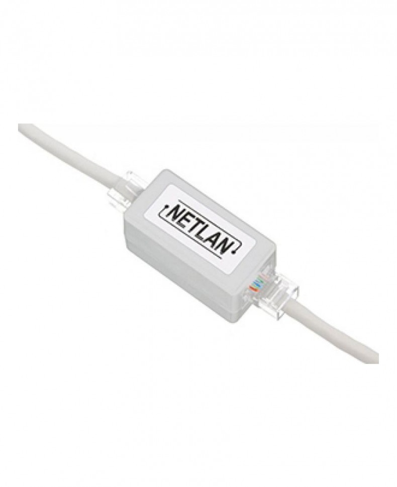 Кабельный соединитель NETLAN RJ45-RJ45 (8P8C), Кат.5e (Класс D), 100МГц, неэкранированный, белый