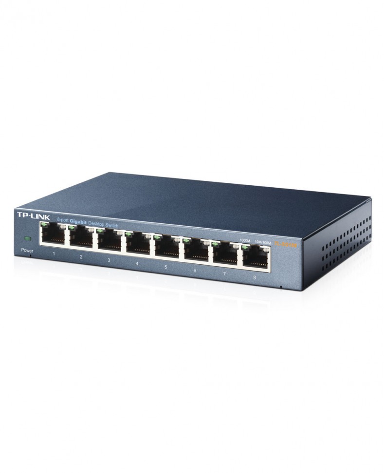 Коммутатор гигабитный неуправляемый TP-LINK TL-SG108 с 8 портами 10/100/1000Base-T