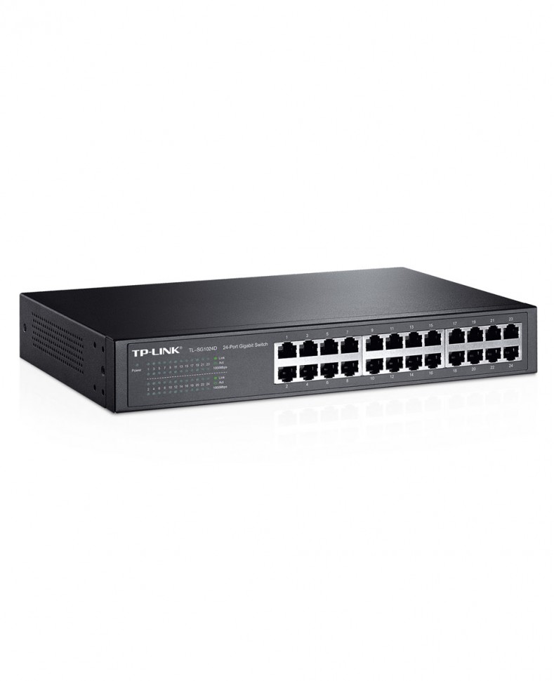 Коммутатор гигабитный неуправляемый TP-LINK TL-SG1024D с 24 портами 10/100/1000Base-T