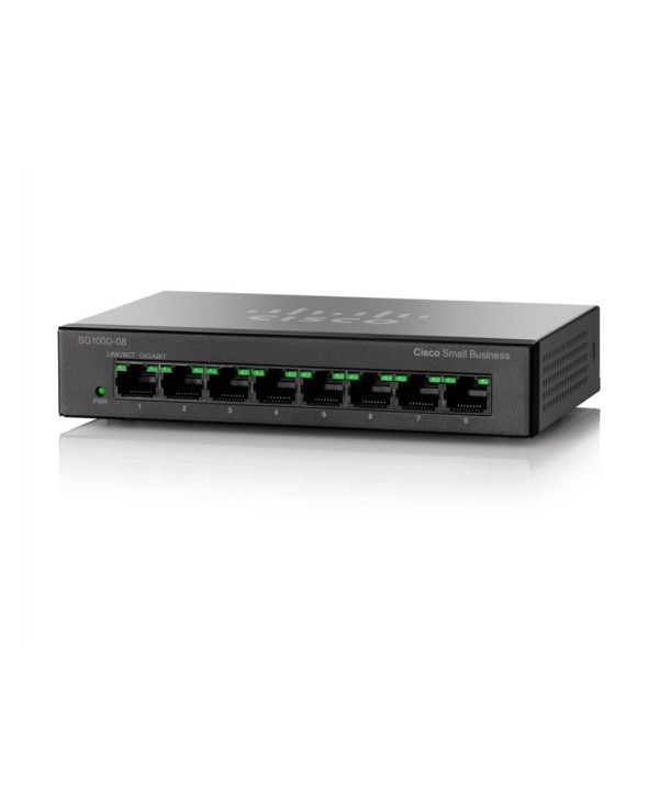 Коммутатор неуправляемый Cisco SG100D-08 8x10/100/1000Base-T