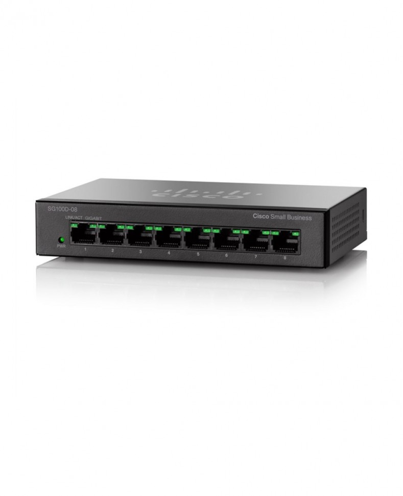 Коммутатор неуправляемый Cisco SG100D-08 8x10/100/1000Base-T