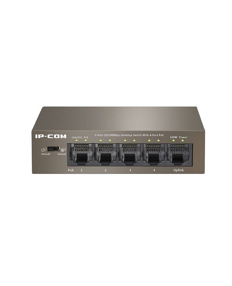 IP-COM F1105P-4-63W Коммутатор неуправляемый PoE, 5 портов, 5x100 Мбит/с, PoE 4х30 Вт (до 58 Вт), настольный IP-COM F1105P-4-63W Коммутатор неуправляемый PoE, 5 портов, 5x100 Мбит/с, PoE 4х30 Вт (до 58 Вт), настольный