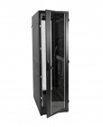 Шкаф телекоммуникационный напольный 42U (800 × 1000) дверь стекло, цвет черный