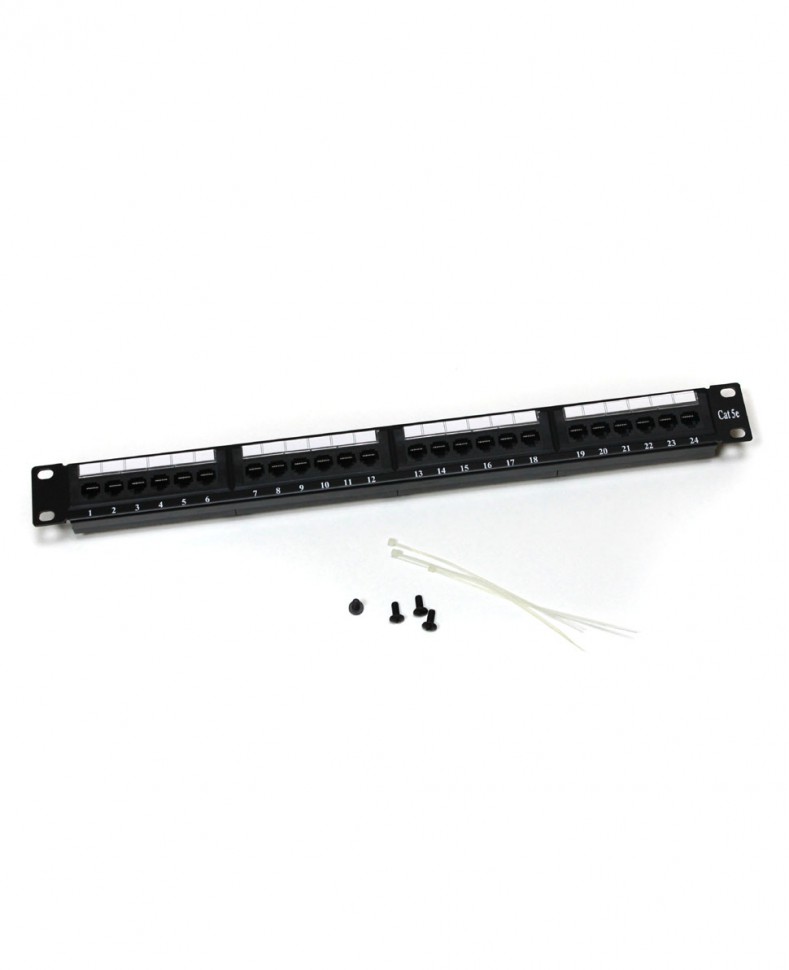 Патч-панель Netko UTP 24 порта, RJ45, 5e, 19", 1U, IDC 110