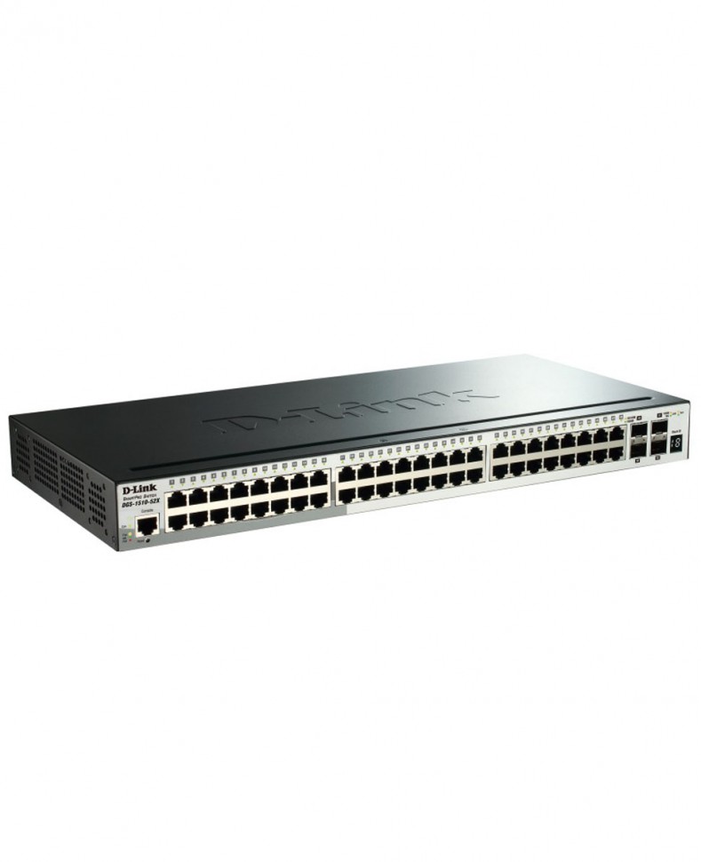 Коммутатор гигабитный управляемый D-Link DGS-1510-52X/A1 с 48 портами 10/100/1000Base-T и 4 портами 10GBase-X SFP+