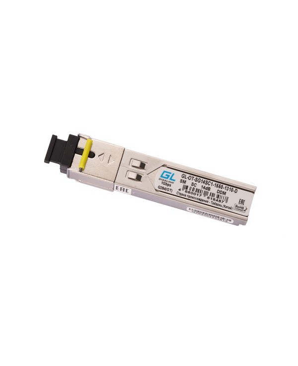 Модуль SFP GIGALINK GL-30RSC-D, WDM 1000BASE-LX, одноволоконный, SM, TX1550/RX1310, DDM, SC, 20км