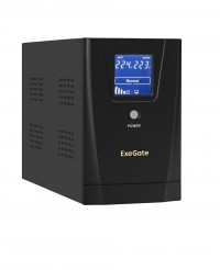 ИБП ExeGate SpecialPro Smart LLB-2200.LCD 2200VA/1300W, LCD, AVR, 6*C13, RJ45/11, USB, металлический корпус, черный