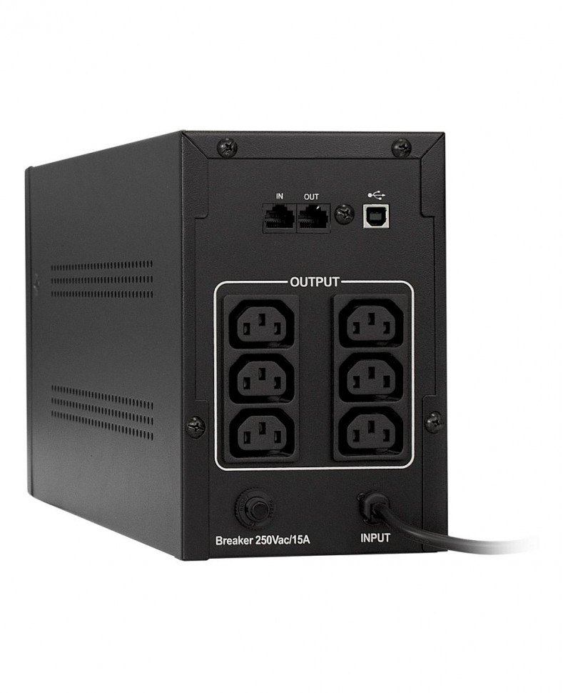 ИБП ExeGate SpecialPro Smart LLB-2200.LCD 2200VA/1300W, LCD, AVR, 6*C13, RJ45/11, USB, металлический корпус, черный