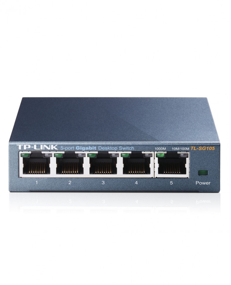 Коммутатор гигабитный неуправляемый TP-LINK TL-SG105 с 5 портами 10/100/1000Base-T