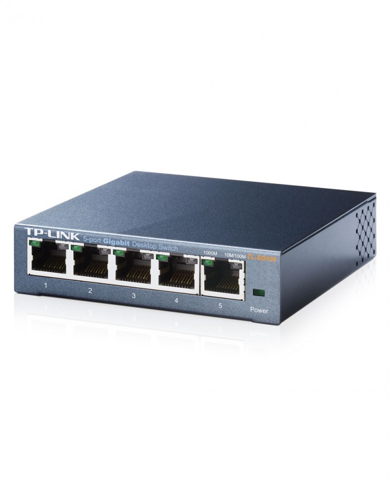 Коммутатор гигабитный неуправляемый TP-LINK TL-SG105 с 5 портами 10/100/1000Base-T