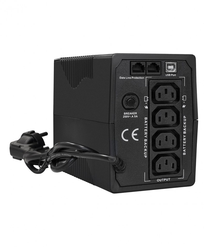 ИБП ExeGate SpecialPro UNB-600.LED 600VA/360W, LED, AVR, 4*C13, RJ45/11, USB, черный