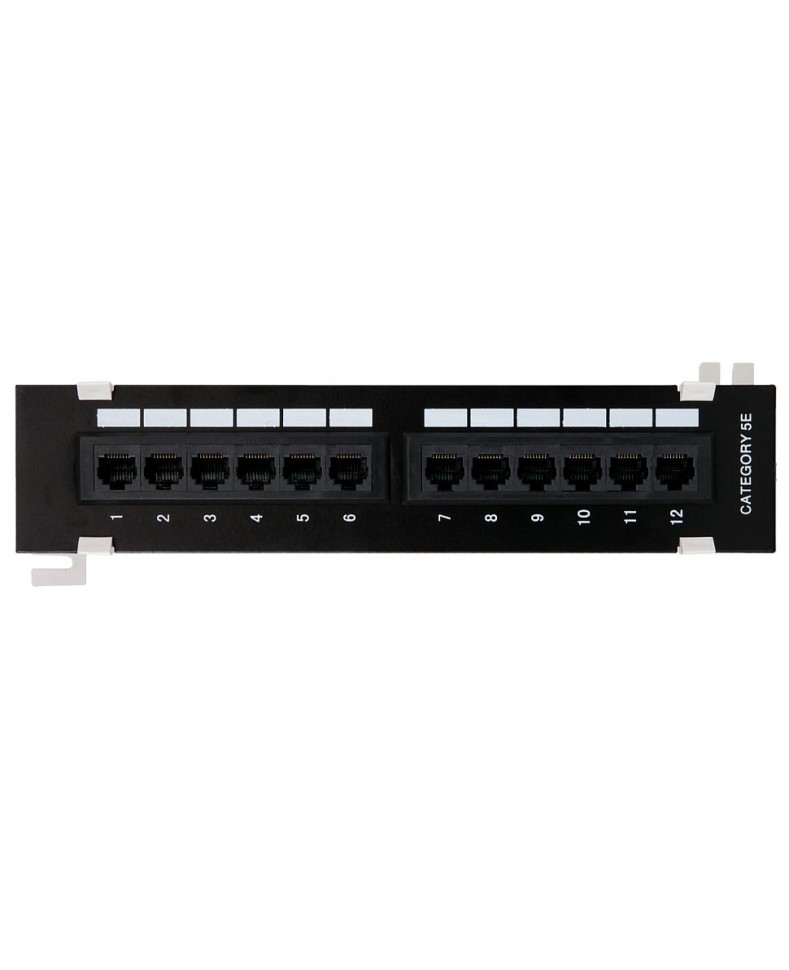 Патч-панель настенная NETLAN UTP 12 портов, RJ45, 5e, dual IDC