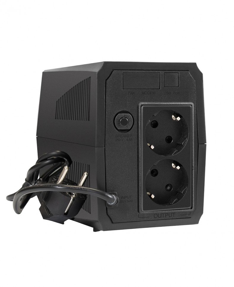 ИБП ExeGate SpecialPro UNB-500.LED 500VA/300W, LED, AVR, 2*Schuko, черный