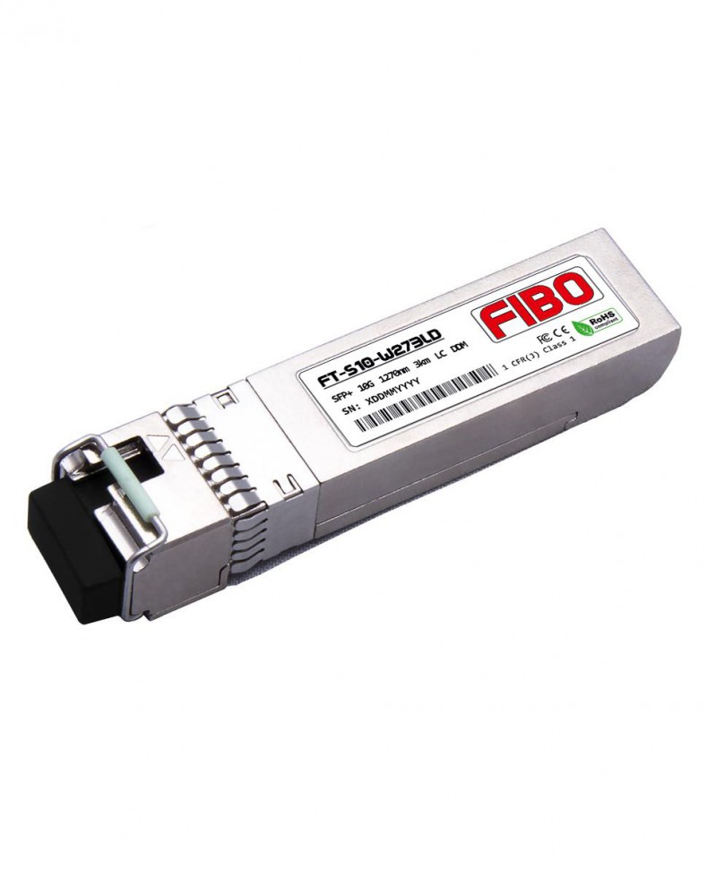 Модуль SFP+  FIBO FT-S10-W273LD WDM, 10 G, до 3 км, TX 1270 нм, RX 1330 нм, LC, DDM