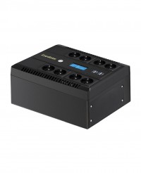 ИБП ExeGate NEO Smart LHB-800.LCD 800VA/480W, LCD, AVR, 8*Schuko, USB, 4*USB-порта для зарядки, черный