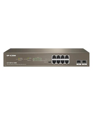 IP-COM G1110P-8-150W Коммутатор неуправляемый PoE  c 8 портами PoE 1 Гбит/с + 2 SFP