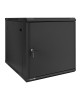 Шкаф настенный 19", 12U, 600x600x635мм, металл. дверь, разборный, черный - Шкаф настенный 19", 12U, 600x600x635мм, металл. дверь, разборный, черный