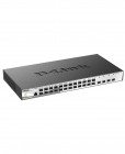 Коммутатор гигабитный управляемый D-Link DGS-1210-28XS/ME с 24 портами 100/1000Base-X SFP и 4 портами 10GBase-X SFP+