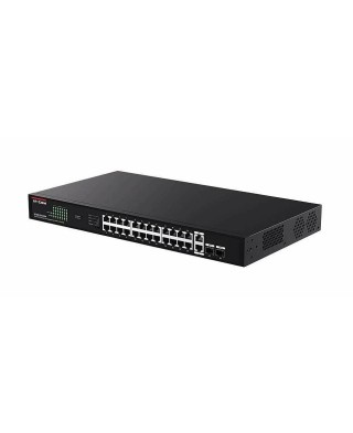 IP-COM G1128P-24-250W Коммутатор неуправляемый PoE, 28 портов, 26x1 Гбит/с, SFP 2x1 Гбит/с, PoE 24x30Вт