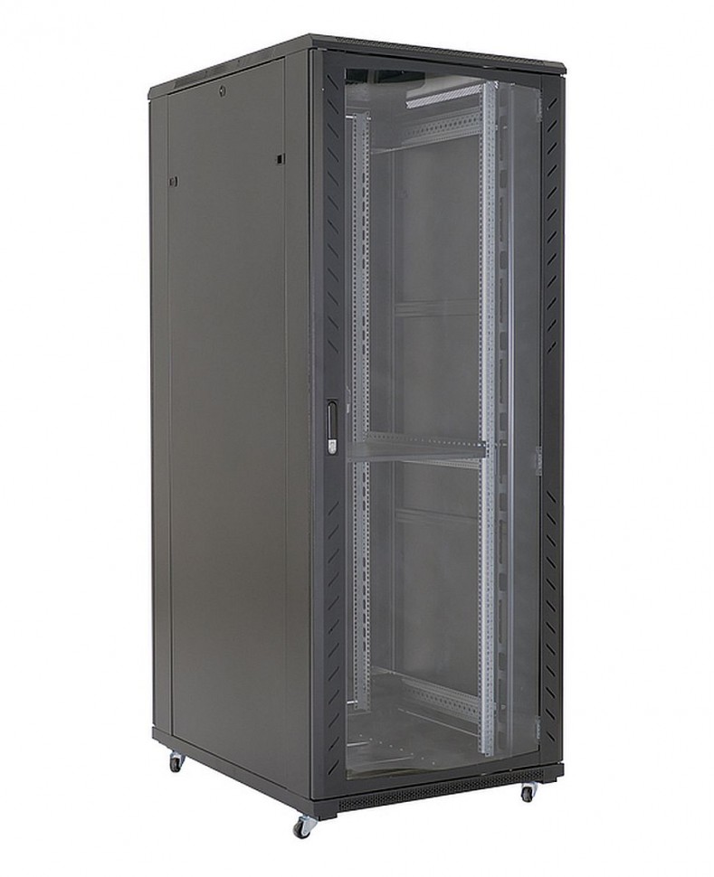 Шкаф напольный FS6632 19", 32U, 600х600x1610 мм, стеклянная дверь, чёрный Шкаф напольный FS6632 19", 32U, 600х600x1610 мм, стеклянная дверь, чёрный