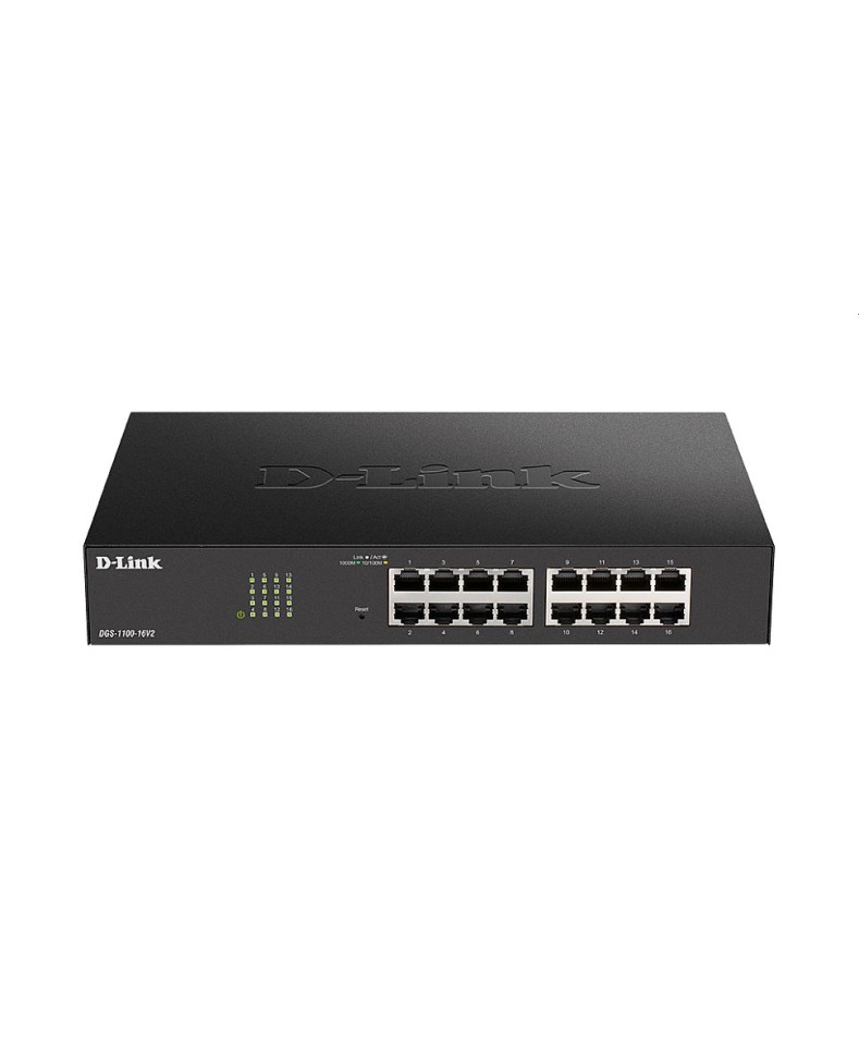 Коммутатор гигабитный управляемый D-Link DGS-1100-16V2 с 16 портами 10/100/1000Base-T