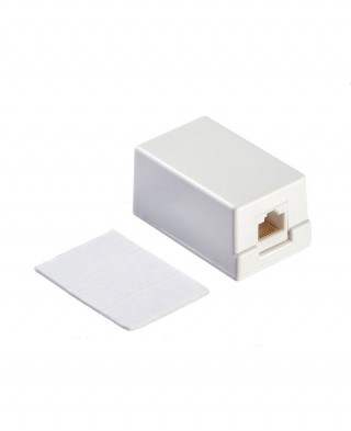 Розетка настенная 1 порт RJ-45(8P8C), Кат.5e, тип 110/Krone (Dual IDC), белая