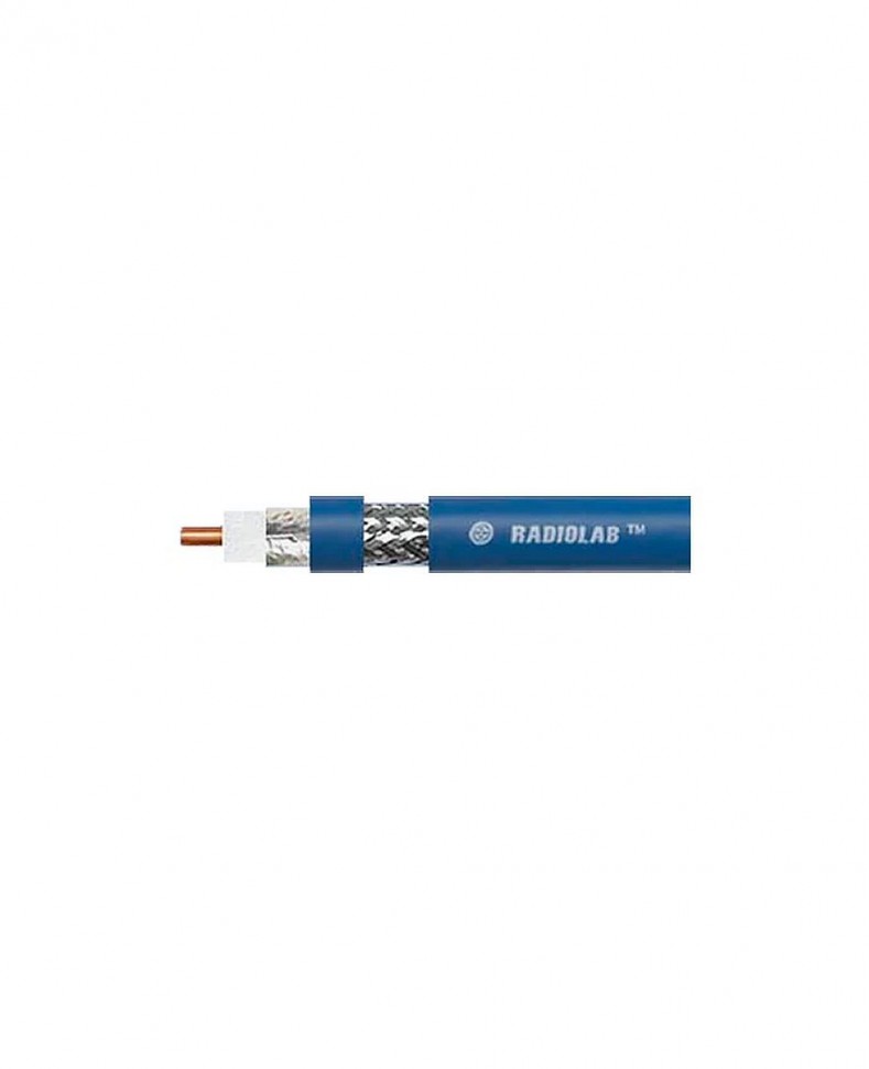 Кабель коаксиальный 8D-FB RADIOLAB Extra Low Loss Base Coax, 50 Ом, (CU, оплетка TC), ПВХ, синий