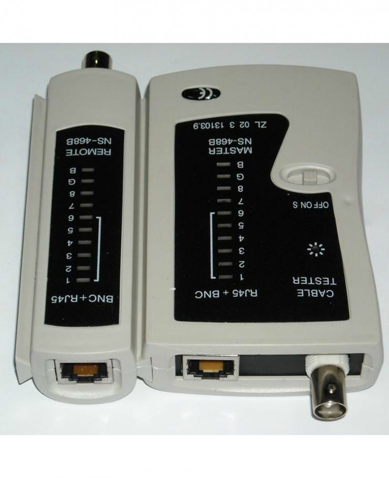Сетевой кабельный тестер витой пары NS-468B (LAN RJ-45 + BNC)