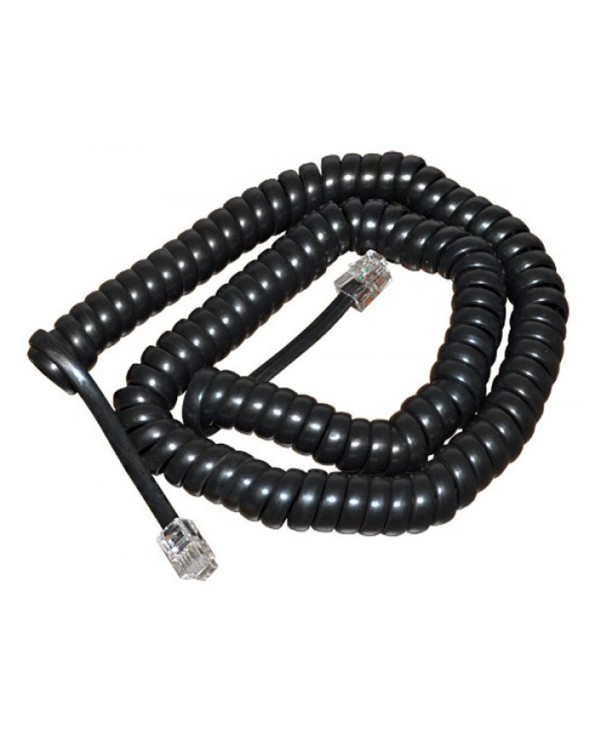 Телефонный шнур, витой трубочный RJ-9 (4P-4C), длина 2 метра, черный