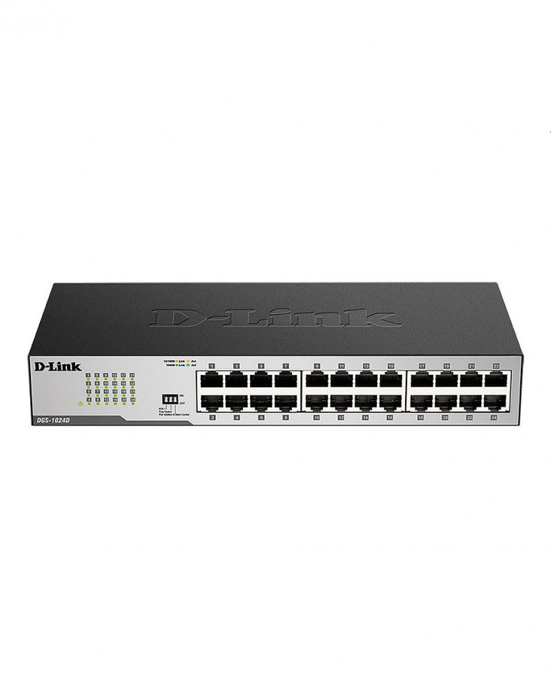 Коммутатор гигабитный неуправляемый D-Link DGS-1024D/I1A с 24 портами 10/100/1000Base-T Коммутатор гигабитный неуправляемый D-Link DGS-1024D/I1A с 24 портами 10/100/1000Base-T