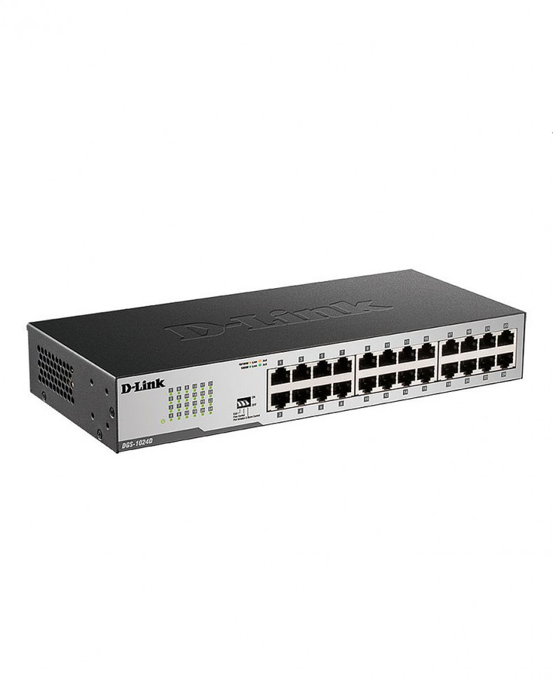 Коммутатор гигабитный неуправляемый D-Link DGS-1024D/I1A с 24 портами 10/100/1000Base-T Коммутатор гигабитный неуправляемый D-Link DGS-1024D/I1A с 24 портами 10/100/1000Base-T