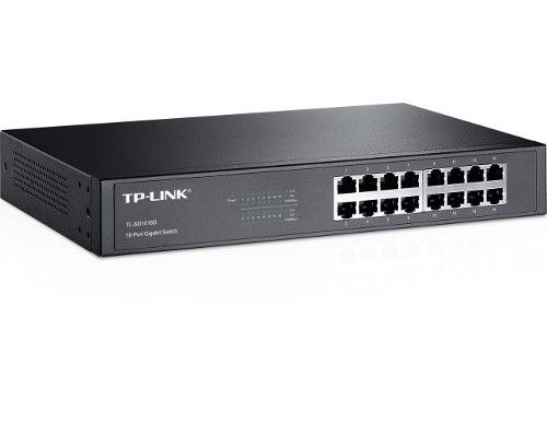 Коммутатор гигабитный неуправляемый TP-LINK TL-SG1016D с 16 портами 10/100/1000Base-T