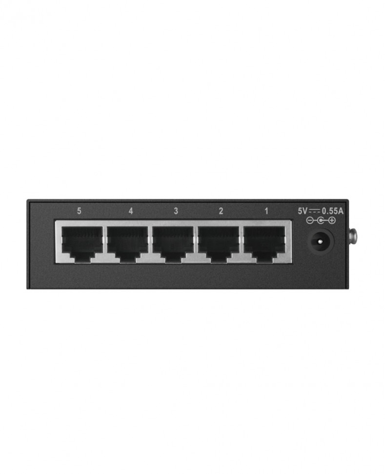 Коммутатор неуправляемый D-Link DES-1005D/O2B с 5 портами 10/100BASE-T металлический корпус