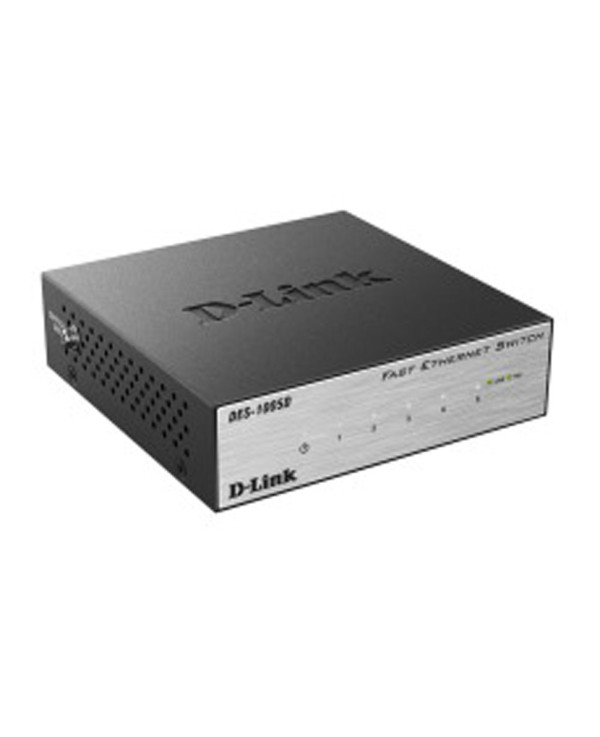 Коммутатор неуправляемый D-Link DES-1005D/O2B с 5 портами 10/100BASE-T металлический корпус