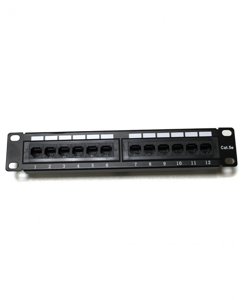Коммутационная патч-панель 10" 1U 12xRJ-45 кат.5e IDC 110