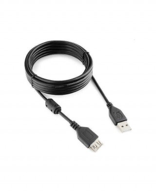 Кабель удлинительный Bion USB 2.0 Am-Af, 1.8м, черный