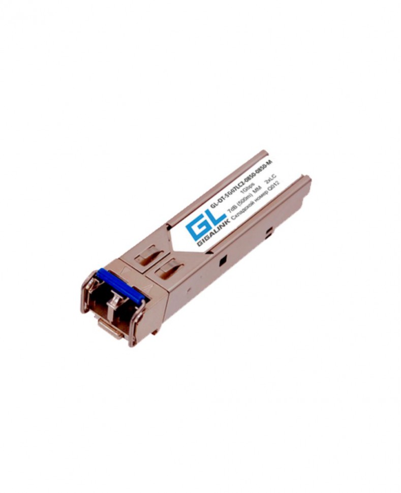 Модуль SFP GIGALINK 1000BASE-SX, 1,25Гбит/c, два волокна МM, 2xLC, 850 нм, 7 дБ (до 550 м)