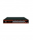 Коммутатор PB-S165POE PRO (2G/1S/250W/A) с 16 портами 10/100BASE-TX PoE+, 2 портами 10/100/1000Base-TX и 1 портом 100/1000Base-X SFP, PoE-бюджет 250 В