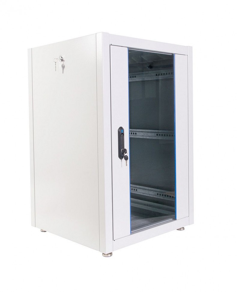Шкаф телекоммуникационный напольный ЭКОНОМ 18U (600 × 800) дверь стекло, дверь металл