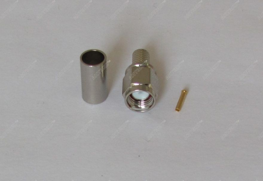 Разъем SMA-RP-male обжимной для кабеля RG-58