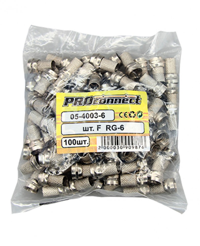 Разъем F-разъем RG-6 PROCONNECT