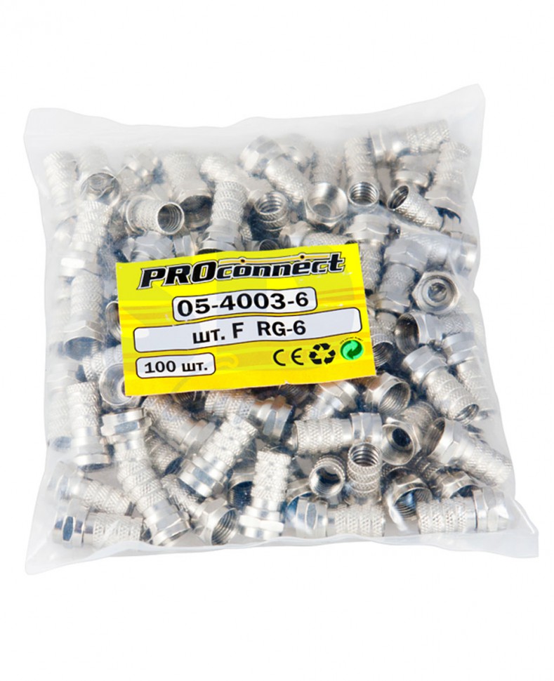 Разъем F-разъем RG-6 PROCONNECT